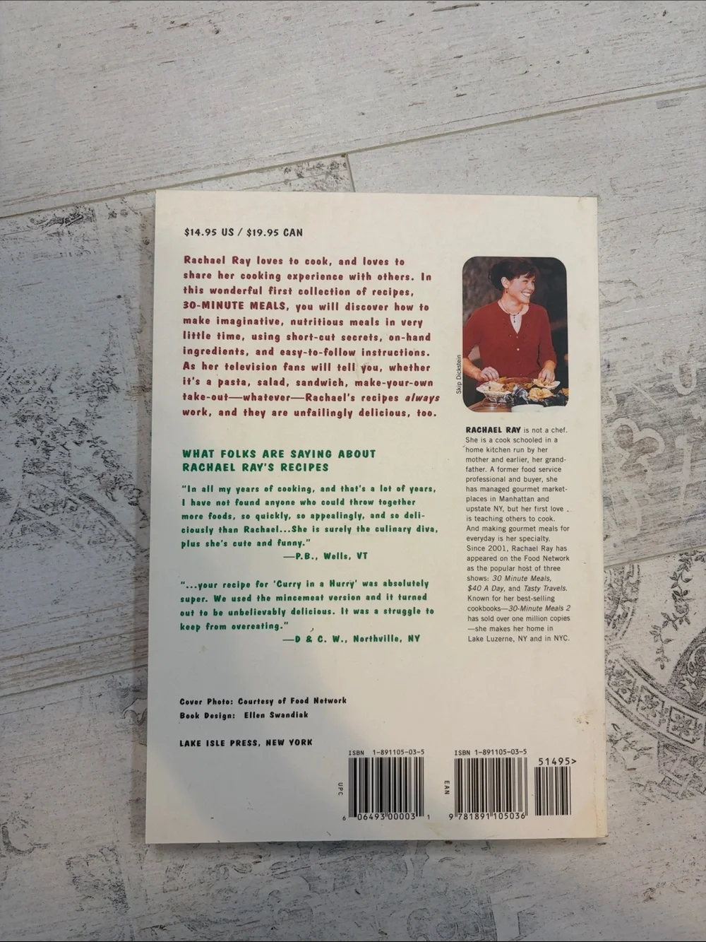 Food Network Rachael Ray 30 Minute Meals Cookbook